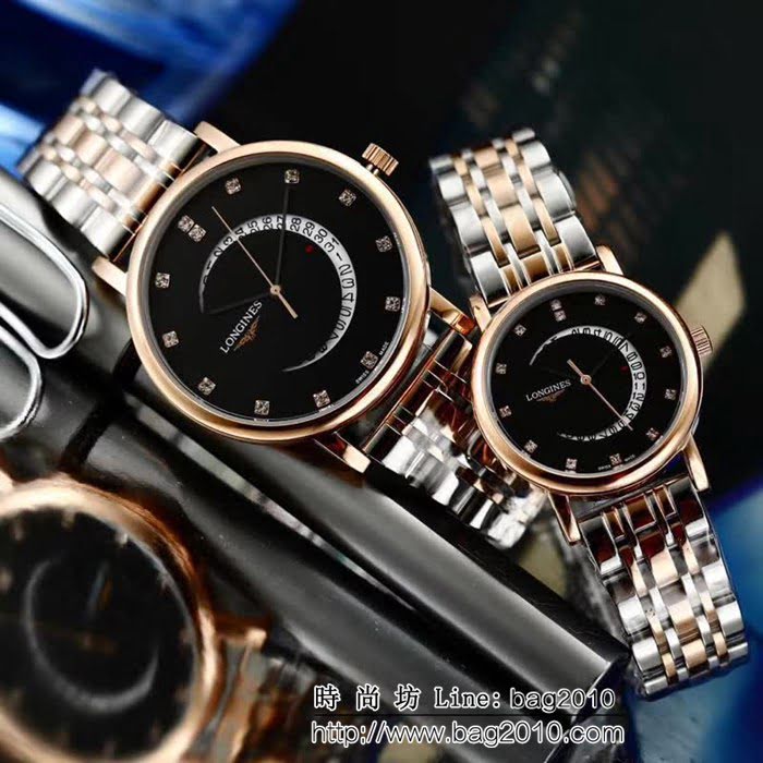 LONGINES浪琴 精鋼表殼石英機芯 情侶對表 WSS0238